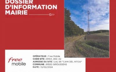 Projet d’antenne relais pour téléphonie mobile à Giroussens