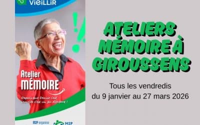 Ateliers Mémoire du 9/01/26 au 27/03/26 – Giroussens
