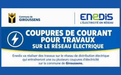 Coupures de courant ENEDIS sur la commune de Giroussens