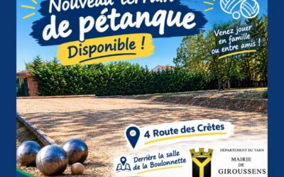 Un nouveau terrain de pétanque à Giroussens